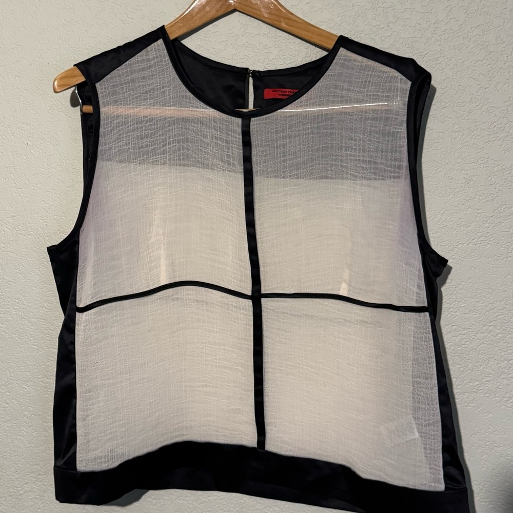 Narciso Rodriguez Monochrome Sheer Blouse